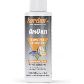 KORDON #31244 AmQuel Ammonia Control and Detoxifies Chloramine for Aquarium, 4-Ounce