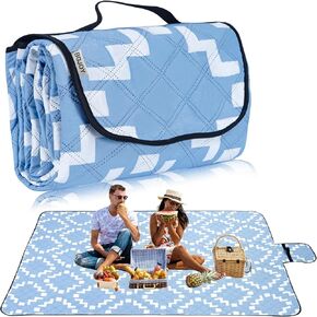 Large Picnic Blanket Beach Blanket Waterproof Sandproof Outdoor Blanket Foldable Beach Mat Sandfree Picnic Mat with Carry Strap Lightweight Beach Mat fit 2 to 4 Adults for Beach Grass Lawn Park in Saudi Arabia