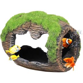 Betta Fish Tank Accessories Decorations, Resin Small Fish Cave Aquarium, Fish Cave Hide Tank Decorations (3.35 * 2.57 * 2.76 in)