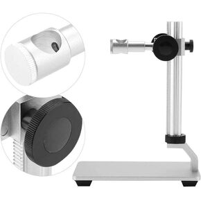 Oumefar Aluminium Alloy Adjustable Base Stand, 12mm Standard Endoscope Microscope Holder Microscope Holder for Magnifier Camera for 12mm USB Microscope for Magnifier