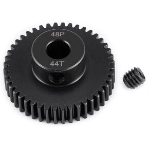 BRKRC Steel 48P Motor Gear 5mm Bore 40-45T Pinion Gears for 1/10 1/8 1/6 1/5 RC Buggy Monster Truck Drift Car Off-Road Crawler Part (44T)