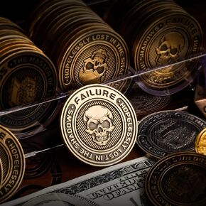 Metal D2 Dice Coin - DND Lucky Coin Retro Dual-Sided with Success and Failure Symbols for TRPG Tabletop Gaming