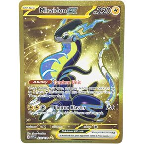 Pokemon - Miraidon ex 253/198 - Scarlet & Violet - Secret Rare - Gold Holo Foil