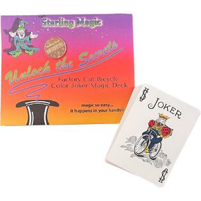 Ted's Sterling Magic Factory Cut Bicycle Color Joker Trick Deck (Blue One Way Force)