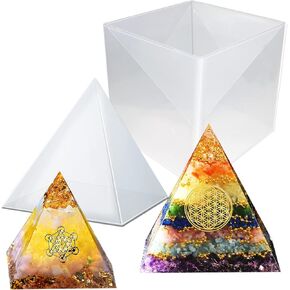 Super Large Pyramid Resin Silicone Mold 6 Inch Big Pyramid Mold Silicone Pyramid Mold for Resin Epoxy Resin Casting Mold for DIY Jewelry Casting Crafts Making