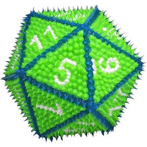 نرد KESS Drop Dot D20-6" 20 جانبًا لألعاب لعب الأدوار وهواة التجميع، سيليكون، حسي، كبير الحجم، 5 ألوان نابضة بالحياة، لعبة خارجية للفناء الخلفي، حمام السباحة، الشاطئ، آر بي جي، للأعمار من 6 سنوات فما فوق in Kuwait