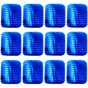 12PCS Rubber Fishing Reel Handle Grip Sleeve Non-Slip Baitcaster Knob Covers for Casting or Spinning Reel (Blue)