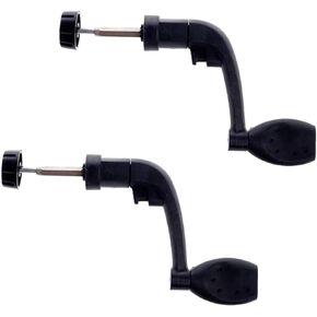 2Pcs Black Universal Plastic Power Handle Fishing Reels Crank Rock Arm Spinning Wheel Grasp