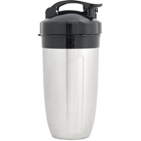 كوب من الفولاذ المقاوم للصدأ سعة 32 أونصة مع غطاء قابل للطي لخلاطات NutriBullet 600W Pro و900W in Kuwait