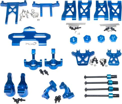 مجموعة ترقية من سبائك الألومنيوم المعدنية لـ Traxxas 1/18 LaTrax Teton Rally Desert Prerunner SST Rc استبدال قطع غيار السيارات 7615 7637 7650 7669 7532 7630 (أزرق) in Saudi Arabia