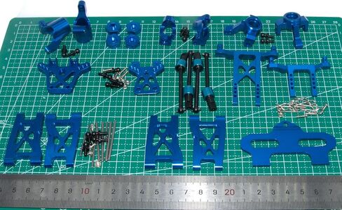 مجموعة ترقية من سبائك الألومنيوم المعدنية لـ Traxxas 1/18 LaTrax Teton Rally Desert Prerunner SST Rc استبدال قطع غيار السيارات 7615 7637 7650 7669 7532 7630 (أزرق) in Saudi Arabia