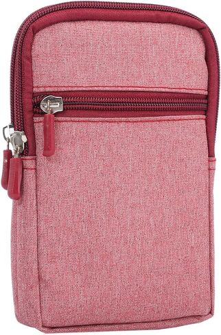 Cell Phone Belt Clip Holster with Card Slot, Vertical Cell Phone Waist Bag for Men, Outdoor Sports Phone Wallet Purse Pack Moblie phone Belt Loop Pouch with Carabiner Hook for Smartphone Under 6.9" in Saudi Arabia