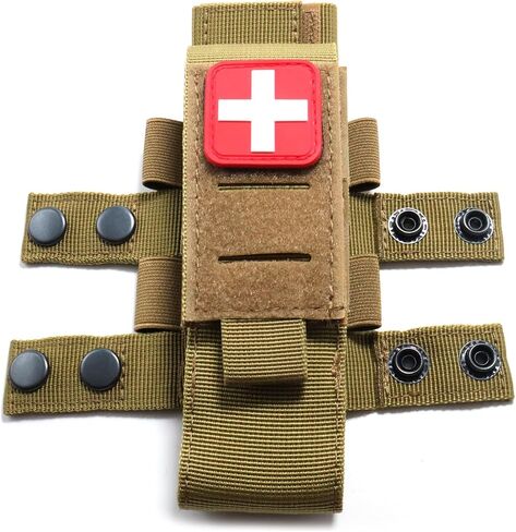 Laser Cut Molle Tourniquet Holder Pouch Tactical First Aid Kit Trauma Medical Shear Pouch Pen&Flashlight Holder IFAK TP Duty Belt Loop in Kuwait