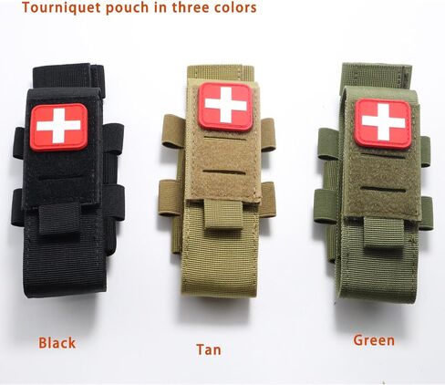 Laser Cut Molle Tourniquet Holder Pouch Tactical First Aid Kit Trauma Medical Shear Pouch Pen&Flashlight Holder IFAK TP Duty Belt Loop in Kuwait
