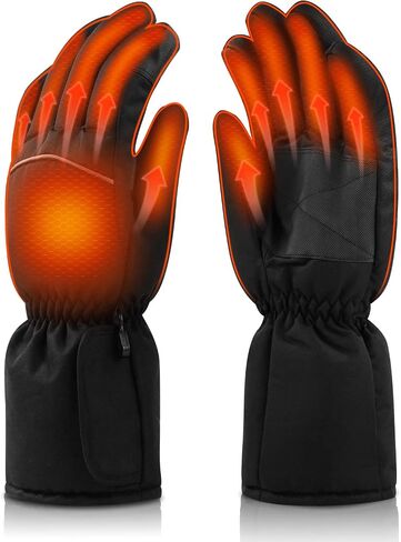 Electric Heated Gloves Waterproof Touchscreen Hand Warmer Gloves for Motorcycle Skiing Hiking and Cycling Bike Gloves for Men and Women in Saudi Arabia