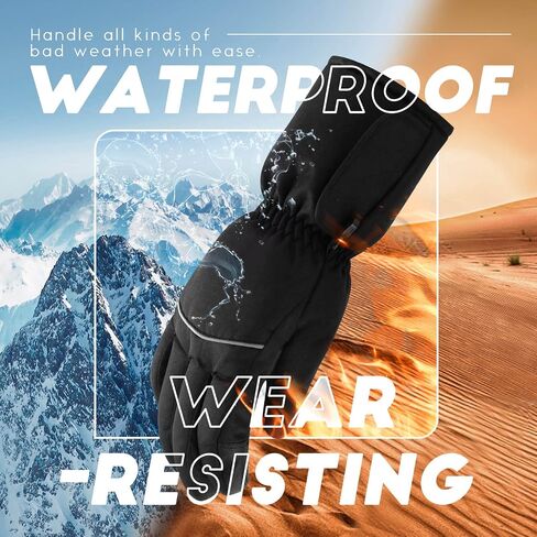 Electric Heated Gloves Waterproof Touchscreen Hand Warmer Gloves for Motorcycle Skiing Hiking and Cycling Bike Gloves for Men and Women in Saudi Arabia
