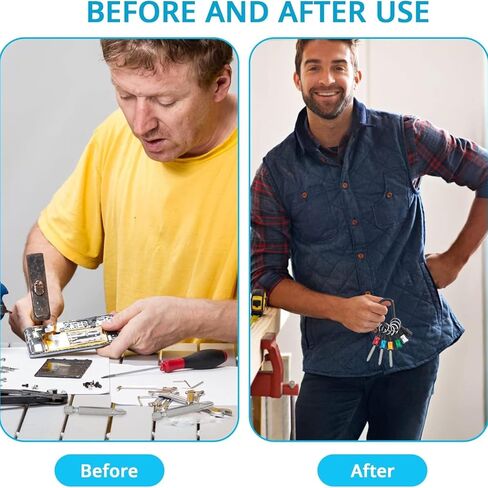 6 قطع حامل لقمة محمولة سلسلة مفاتيح محمولة 1/4 بوصة سداسية ساق مثقاب مفك براغي حامل لقمة مفاتيح سلسلة مفاتيح سريعة التغيير أدوات محول برغي الحفر هدايا للرجال (مجموعة واحدة متعددة الألوان) in Kuwait