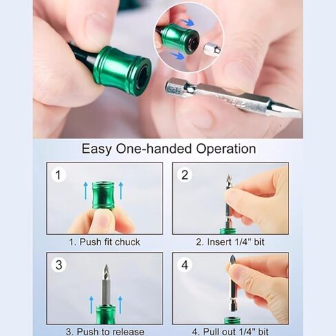 6 قطع حامل لقمة محمولة سلسلة مفاتيح محمولة 1/4 بوصة سداسية ساق مثقاب مفك براغي حامل لقمة مفاتيح سلسلة مفاتيح سريعة التغيير أدوات محول برغي الحفر هدايا للرجال (مجموعة واحدة متعددة الألوان) in Kuwait