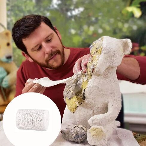 12 حزمة من شرائط الجص المصنوعة من القماش الجص من الشاش السائبة لحرف الهوايات، لفات من القماش الجص مقاس 4 بوصات × 15 قدمًا لصب البطن، وصناعة الأقنعة، والمنحوتات، وقوالب الجسم، والمشروعات اليدوية، وفنون المناظر الطبيعية in Kuwait