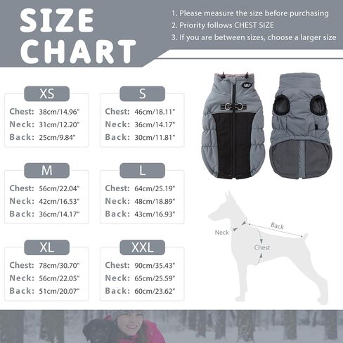 Gyuzh Dog Coat Jacket Vest Clothes Dog Harness Coat Reflective Adjustable Dog Jackets Dog Clothes Winter Waterproof Dog Coats for Small Medium Large Dogs (X-Small, Blue) in Kuwait