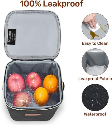 حقيبة تبريد حليب الثدي من مانكرو مع علبة ثلج، حقيبة زجاجات الأطفال تناسب 4 زجاجات أطفال يصل وزنها إلى 9 أونصة، حقيبة تبريد حليب الثدي للسفر أثناء السفر للأمهات المرضعات، باللون الأسود in Kuwait