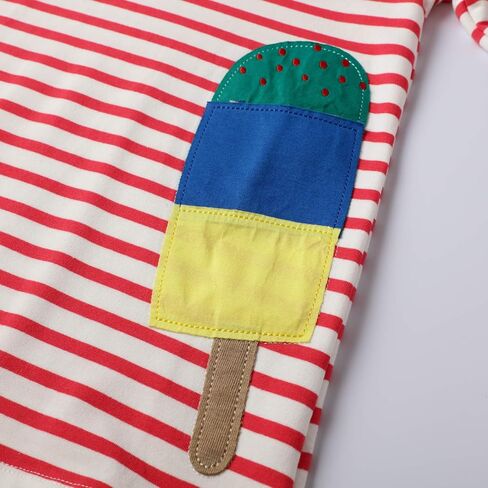 Teen Baby Girls Dress Stripes Hoodie Pullover Cotton Long Sleeve Round Neck Hooded Dresses Clothing in Saudi Arabia