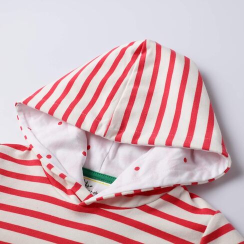 Teen Baby Girls Dress Stripes Hoodie Pullover Cotton Long Sleeve Round Neck Hooded Dresses Clothing in Saudi Arabia