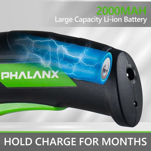 PHALANX Cordless Electric Scissors - 4V Cardboard Cutter with 2 Self-sharpening Cutter Blades, Rotary Cutter for Fabric Cutting, Power Box Cutter for Carpet with Safety Lock, Black in Kuwait