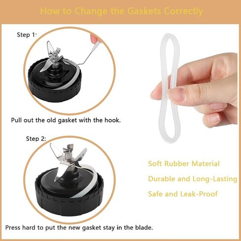 6 عبوات من حشية استبدال الخلاط للنينجا 6 زعانف لأختام ملحقات شفرة الخلاط، حلقة حشية مطاطية 3.2 بوصة للنينجا BL660 1100w BL770 1500w BL663 BL740 BL773CO BL780 BL780CO in Kuwait
