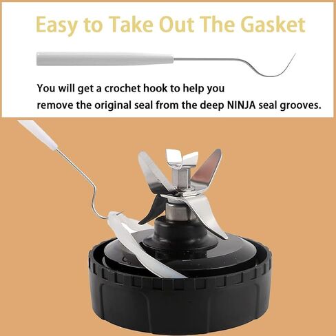 6 عبوات من حشية استبدال الخلاط للنينجا 6 زعانف لأختام ملحقات شفرة الخلاط، حلقة حشية مطاطية 3.2 بوصة للنينجا BL660 1100w BL770 1500w BL663 BL740 BL773CO BL780 BL780CO in Kuwait