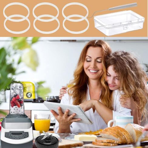 6 عبوات من حشية استبدال الخلاط للنينجا 6 زعانف لأختام ملحقات شفرة الخلاط، حلقة حشية مطاطية 3.2 بوصة للنينجا BL660 1100w BL770 1500w BL663 BL740 BL773CO BL780 BL780CO in Kuwait