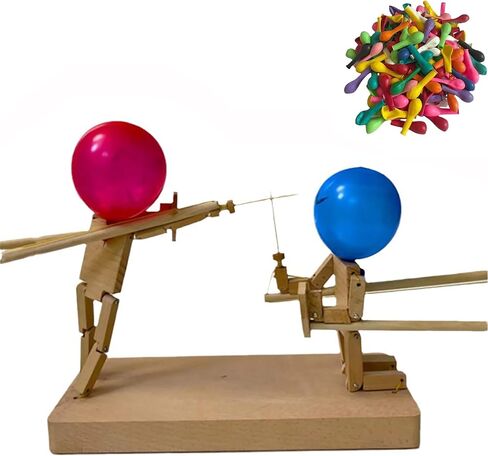 دمى سياج خشبية، معركة بالون رجل الخيزران، لعبتين قتال رجل خشبي، لعبة حفلة بالون سياج جديدة، مع 30 بالونة، 4 أسلحة عشوائية in Kuwait