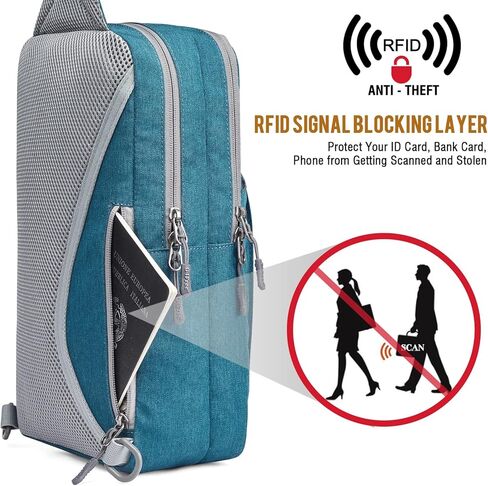 حقيبة G4Free Sling Bag Sling Backpack Crossbody Chest Bag Daypack للمشي لمسافات طويلة والسفر in Kuwait