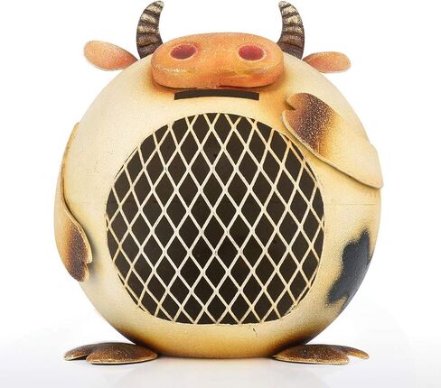 Tooarts حليب البقر حصالة نقود معدنية الحيوان حصالة على شكل حيوان توفير المال غرفة زخرفة صندوق ديكور المنزل هدايا طفلة ، هدايا عيد ميلاد in Kuwait