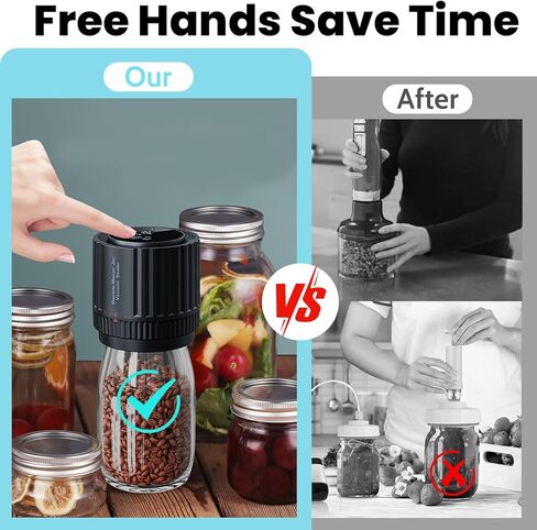 ماسون جرة فراغ السدادة - مجموعة آلة فراغ الجرار تعليب الكهربائية محرك معزز مجاني 6 فم واسع وأغطية ميسون الفم العادية تستخدم تخزين المواد الغذائية مع توفير الطعام 2024 جديد in Kuwait