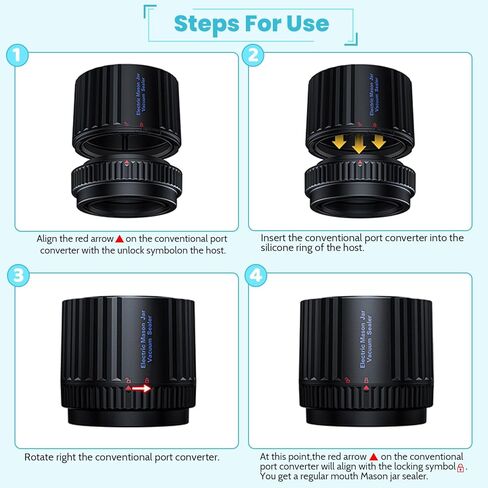 ماسون جرة فراغ السدادة - مجموعة آلة فراغ الجرار تعليب الكهربائية محرك معزز مجاني 6 فم واسع وأغطية ميسون الفم العادية تستخدم تخزين المواد الغذائية مع توفير الطعام 2024 جديد in Kuwait