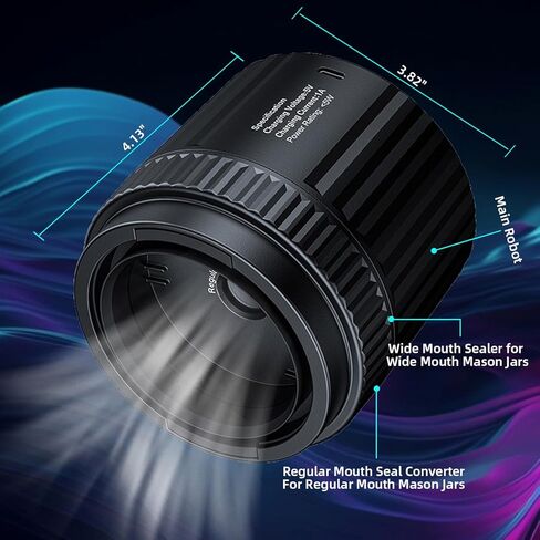 ماسون جرة فراغ السدادة - مجموعة آلة فراغ الجرار تعليب الكهربائية محرك معزز مجاني 6 فم واسع وأغطية ميسون الفم العادية تستخدم تخزين المواد الغذائية مع توفير الطعام 2024 جديد in Kuwait