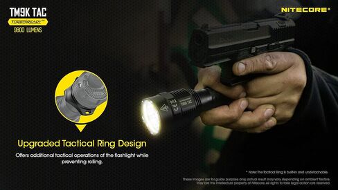 Nitecore Bundle TM9KTAC+QC (TM9K TAC) 9800 Lumen USB-C Rechargeable Flashlight and LumenTAC QC Adapter in Saudi Arabia
