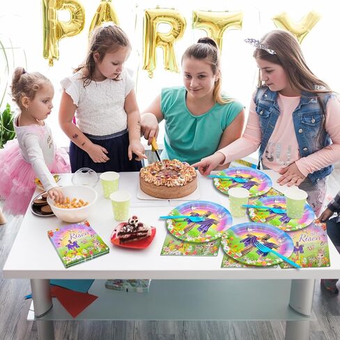 96 Pieces "He is Risen" Easter Day Tableware Set Party Supplies - Religious Theme Disposable Dinnerware with Paper Plates, Napkins, Forks for Spring Resurrection Christian Celebration Favors in Kuwait