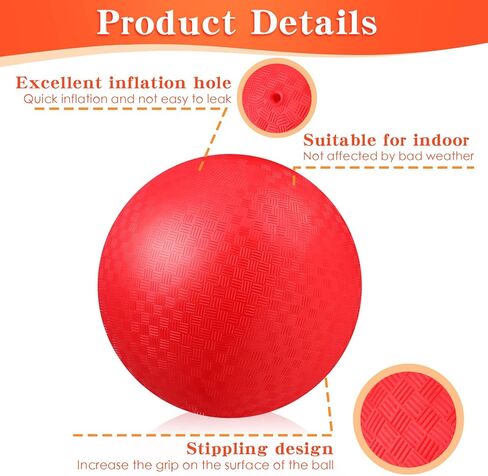 Honoson 12 جهاز كمبيوتر شخصى 6 بوصة ملعب الكرة نطاط نفخ دودج بول كيك بول دودج بول كرات للأطفال البالغين، كرة مطاطية ناعمة مع مضخة للألعاب الرياضية في الهواء الطلق وأنشطة اللعب، الأحمر والأخضر in Kuwait