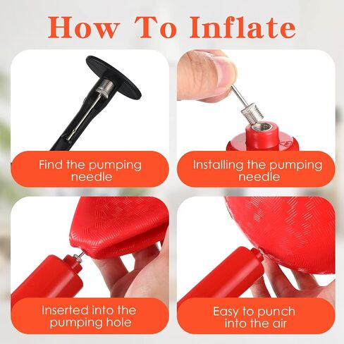 Honoson 12 جهاز كمبيوتر شخصى 6 بوصة ملعب الكرة نطاط نفخ دودج بول كيك بول دودج بول كرات للأطفال البالغين، كرة مطاطية ناعمة مع مضخة للألعاب الرياضية في الهواء الطلق وأنشطة اللعب، الأحمر والأخضر in Kuwait