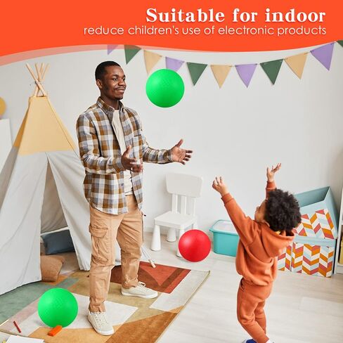 Honoson 12 جهاز كمبيوتر شخصى 6 بوصة ملعب الكرة نطاط نفخ دودج بول كيك بول دودج بول كرات للأطفال البالغين، كرة مطاطية ناعمة مع مضخة للألعاب الرياضية في الهواء الطلق وأنشطة اللعب، الأحمر والأخضر in Kuwait