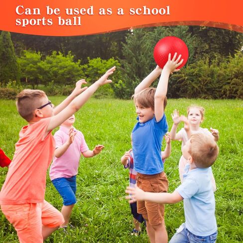 Honoson 12 جهاز كمبيوتر شخصى 6 بوصة ملعب الكرة نطاط نفخ دودج بول كيك بول دودج بول كرات للأطفال البالغين، كرة مطاطية ناعمة مع مضخة للألعاب الرياضية في الهواء الطلق وأنشطة اللعب، الأحمر والأخضر in Kuwait