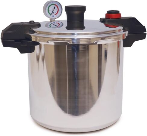 T-fal Ultimate Stainless Steel Pressure Cooker 6.3 Quart Induction Cookware, Pots and Pans, Dishwasher Safe Silver in Saudi Arabia