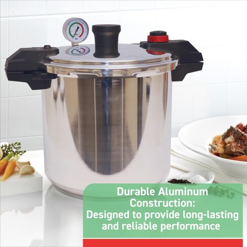 T-fal Ultimate Stainless Steel Pressure Cooker 6.3 Quart Induction Cookware, Pots and Pans, Dishwasher Safe Silver in Saudi Arabia