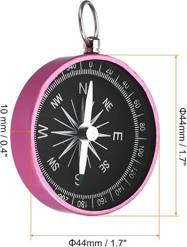 PATIKIL Pocket Compass, Survival Sports Navigation Compass with Key Ring for Outdoors Camping Hiking in Saudi Arabia