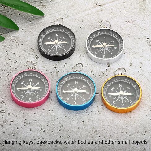 PATIKIL Pocket Compass, Survival Sports Navigation Compass with Key Ring for Outdoors Camping Hiking in Saudi Arabia