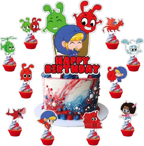 37pcs My Magic Pet Birthday Party Supplies for Morphle Theme Birthday Decorations include Cake Topper and Cupcake Toppers Sets in Saudi Arabia