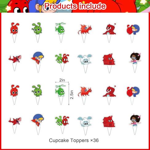 37pcs My Magic Pet Birthday Party Supplies for Morphle Theme Birthday Decorations include Cake Topper and Cupcake Toppers Sets in Saudi Arabia