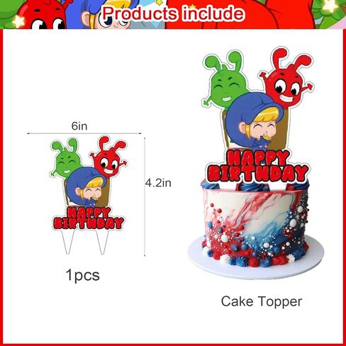 37pcs My Magic Pet Birthday Party Supplies for Morphle Theme Birthday Decorations include Cake Topper and Cupcake Toppers Sets in Saudi Arabia